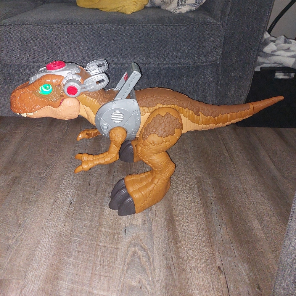 Fisher Price Jurassic World T-Rex Dinosaur Large 34” 2018 Lights Motion WORKS - Picture 2 of 10
